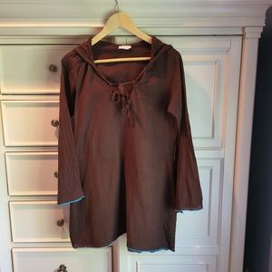 Debbie Katz Bathing Suit Cover Up Brown Size Small